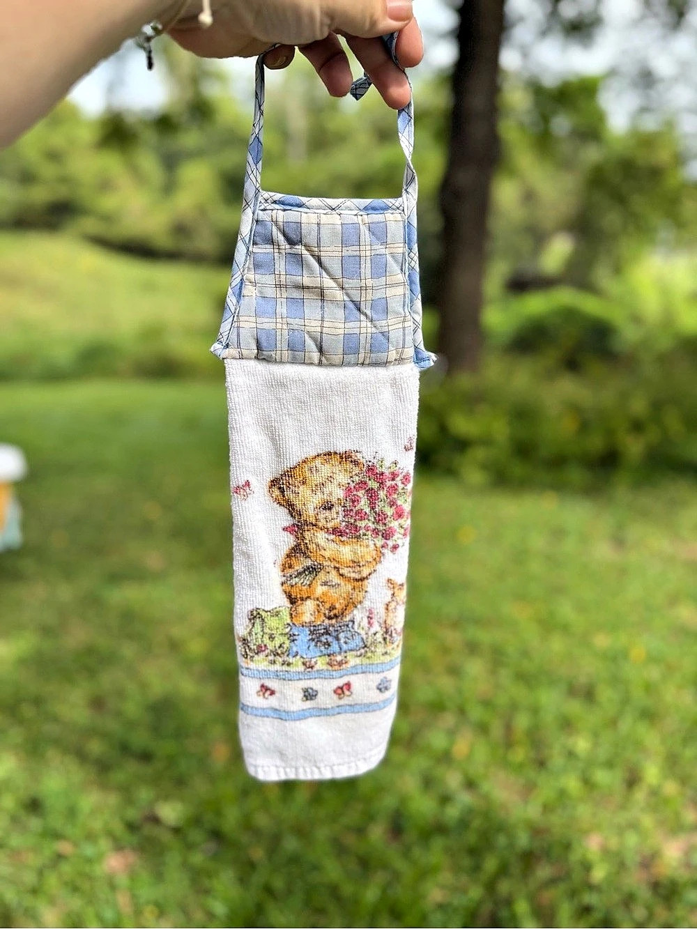Vintage handmade hanging hand/dish towel